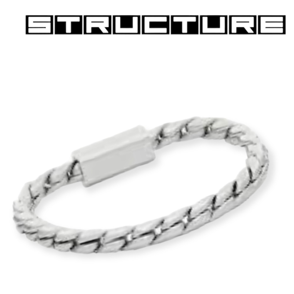 STRUCTURE BY NES Mens Stainless Steel Chain Link Bracelet With Magnetic Closure